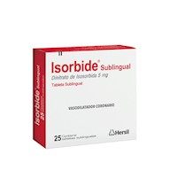 Isorbide Sublingual 5 mg Tabletas Sublinguales